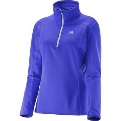 Fleece Salomon Discovery Active 1/2 Zip Mujer Moradas - Chile YJV580972